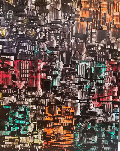 LAYERED NO 4/ OIL ON